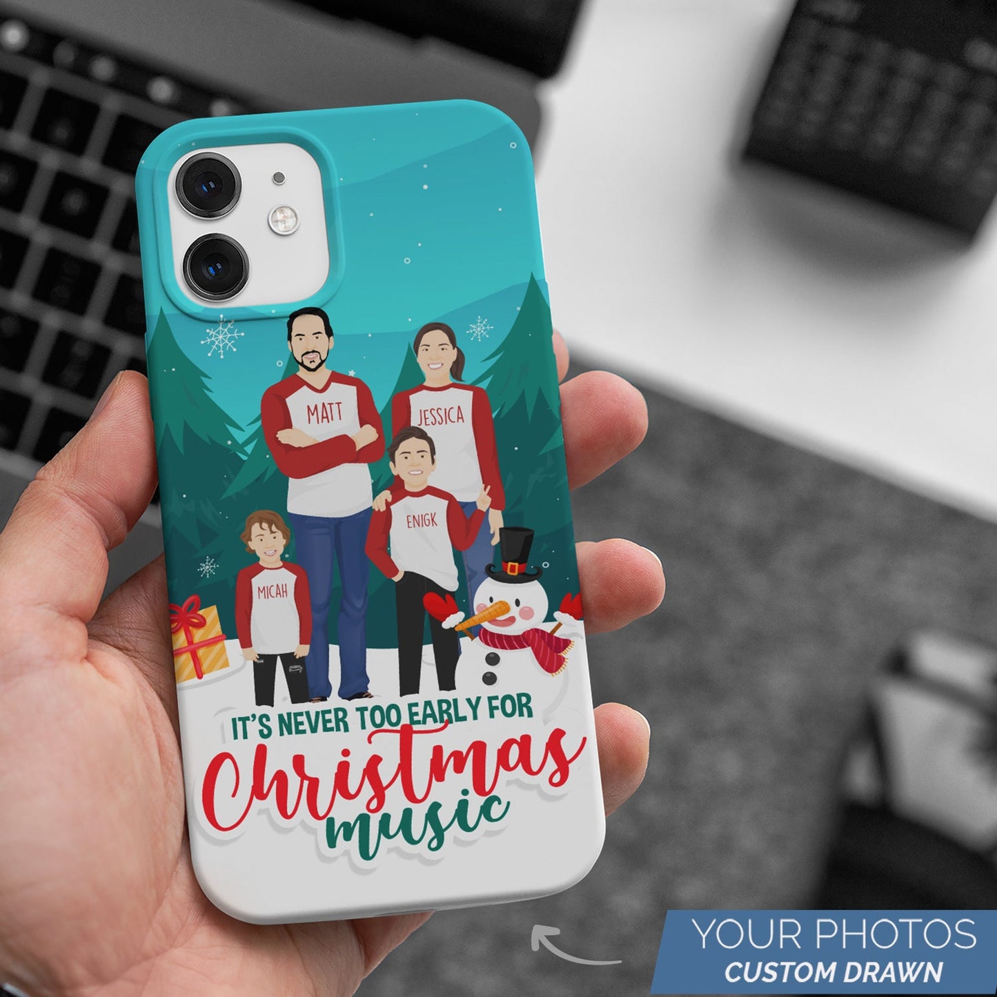 Never to Early Christmas Phone Case Personalized