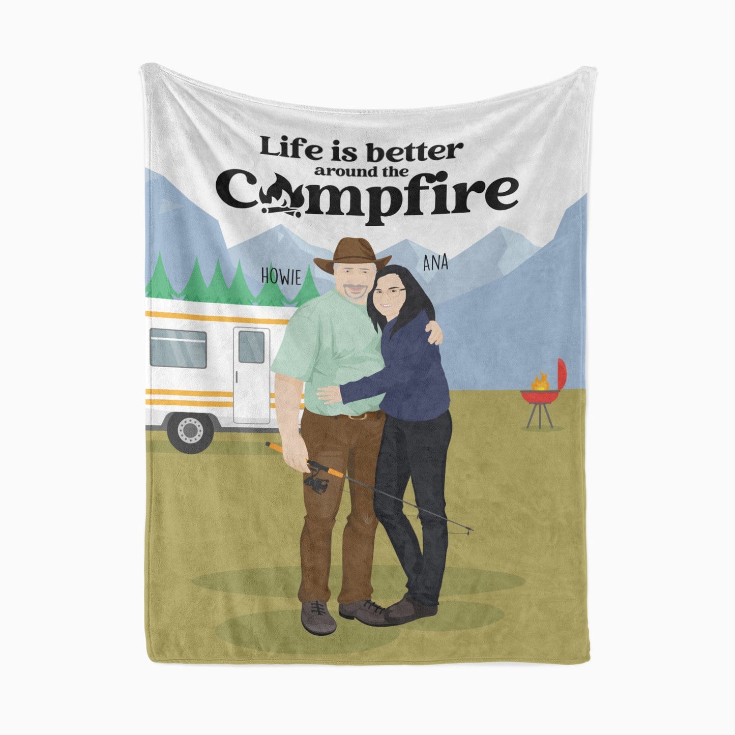Personalized Campfire Blanket