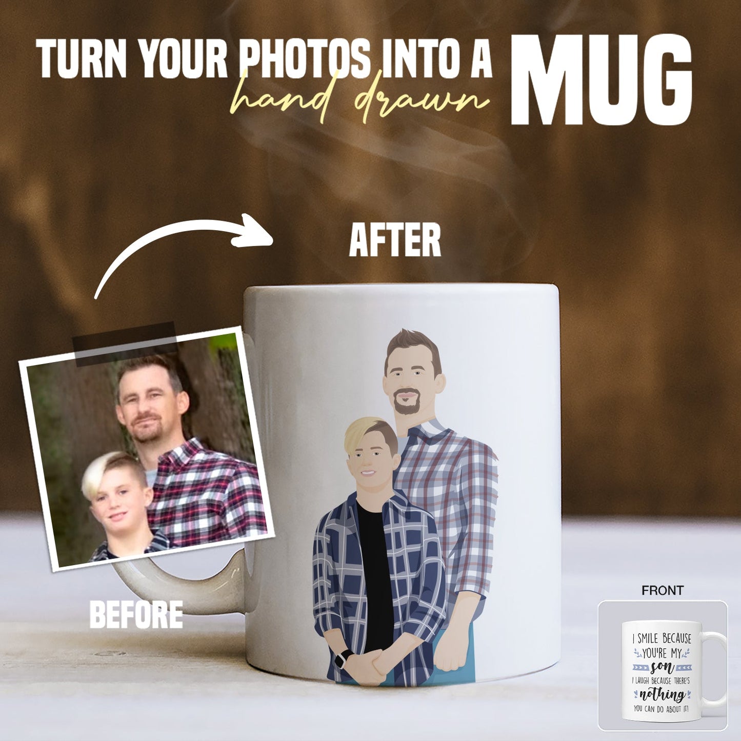 Father and Son Mug Personalized